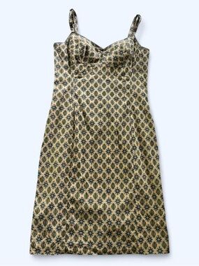 Vintage Y2K Ticcitonetto Structured Medallion Print Dress